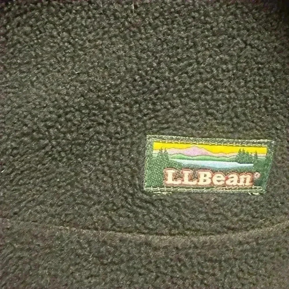 L.L. Bean Mens Large Vintage 90s 1/4‎ Snap Pullover Fleece - Picture 2 of 5